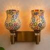 Devansh Metal Electric Wall Light in Gold Colour with Grey Shade Count of 1 Light
