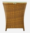 Hobart Wicker Table And Chair Set In Beige Brown Dual Tone Finish