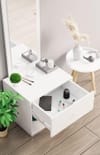 Hexa Red Engineered Wood Dressing Table in Frosty White Colour