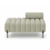 Doe Buck Luxury Boucle Accent Lounge Chair in Sage Colour with Black Metal Legs