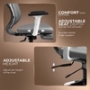Marvel Pro Ergonomic High Back Study Chair with Legrest in Grey Colour
