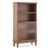 Malabar Solid Wood Bookshelf in Amber Walnut Finish