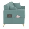 Daraco Velvet 3 Seater Sofa in Tourquise Color