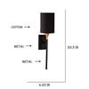 Devansh Metal Electric Wall Light in Black Colour with Black Shade Count of 1 Light