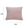 Flora Blush Pink Cotton Knitted Cushion Cover 18X18 Inches