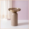 Modern Aluminium Side Table in Gold Colour