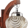 Devansh Solid Wood Electric Wall Light in Brown Colour with Multi Shade Count of 1 Light
