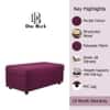 Doe Buck Modern Tufted Storage Ottoman Bench in Purple Colour