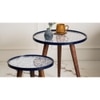 Warli Chitra Round Nesting Tables with Wooden Legs, Side Tables, Wooden Tables, Living Room Decor by A Tiny Mistake