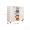Hexa Engineered Wood Bookshelf Multipurpose Storage Rack in Frosty White