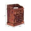 Woodway Solid Wood Bedside Table in Teak Finish