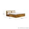 Hexa Engineered Wood Modern King Bed With Headboard With Storage In Giant Wood