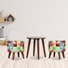 Caleb Solid Wood  Ottomon in  Multicolor Colour