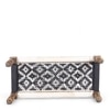 Oakville Sheesham Wood 2 Seater Maachi Bench In Black & White Rope Canning