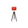 April Red Cotton Floor Lamp with Metal