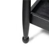 Archie Spindle Solid Wood King Non Storage Bed in Black Colour