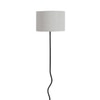 Forest White Jute Floor Lamp with Solid Wood