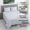 Ilan Black & White Floral 330 TC Cotton Flat Super King Size Bedsheet with 2 Pillow Covers – Threads