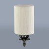 Devansh Metal Electric Wall Light in Antique Gold Colour with off-white Shade Count of 1 Light
