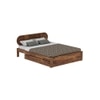 Woodwhiz Solid Wood Queen Size Bed With Drawer Storage In Provincial Teak Finish