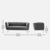 Grace Fabric Sofa (Grey)