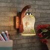 Devansh Solid Wood Electric Wall Light in Brown Colour with Multi Shade Count of 1 Light