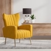 Murrow Fabric Accent Chair in Yellow Colour