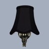 Devansh Gold Antique Wall Mounted Lamp With Black  Cotton Shade