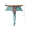Multishade Colour Solid Wood Handcarved Siddhivinayak Wall Shelf with distres finish by DisooFashions