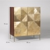 Nazca Solid Wood Cabinet in Gold Finish