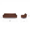 Velore Fabric Sofa (Brown)