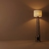 Camille Beige Jute Floor Lamp with Beige Jute Base