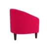 Daviana Boucle Fabric Lounge Chair in Red Colour