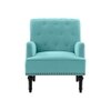 Velora Tufted Back Fabric Lounge Chair- Sea Green