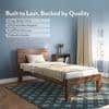 Boston Solid Wood Single Size Bed In Teak Finish