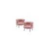Clive Solid Wood Accent Chair in Pink Colour