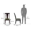 Fabio Solid Wood Dining Chair in Mahogany Finish & Olive Green Colour - Set of 2