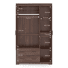 Hilton 3 Door 3 Drawer Wardrobe With Mirror and Lock in Chestnut Acacia Finish