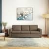Apollo Compact 3 Seater  Fabric Sofa In Truffle Beige Velvet Colour