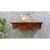 Edna Natural Brown Solid Wood Wal Shelf