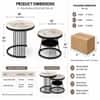 Luxury Modern Marble Finish Nesting Coffee Table Set of 2