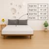 Premium Terry Polyester Fabric Waterproof Mattress Light Brown Queen 75X60