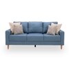 Stevens 3 Seater Fabric Sofa in Turkish Blue Colour