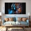 The Castle Decor Premium Radha Krishna Wall Art Wooden Frame 27x48 Inch (Style 5)