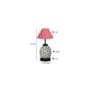 Braelynn Pink Jute Glass Table lamp with Iron Base