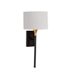 Devansh Metal Electric Wall Light in Black Colour with Grey Shade Count of 1 Light