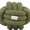 Knotty Combed Cotton Knitted Decorative Sage Knot Pillow 7 x 7 Inches
