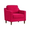 Menta Boucle Fabric Lounge Chair in Red Colour