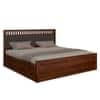 Vrinda Solid Wood King  Size Bed With Hydraulic Storage (Honey Oak Finish)