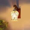 Devansh Solid Wood Electric Wall Light in Brown Colour with Multi Shade Count of 1 Light